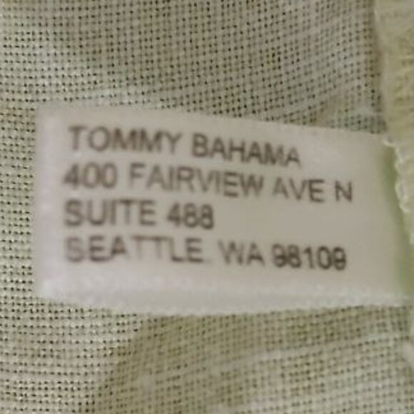 Tommy Bahama Relax Linen Shirt Light Green Long Sleeve Size L - Picture 11 of 14